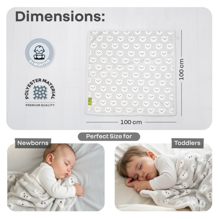 Softkins Comfy - Ultra Soft & Cozy Lightweight Baby Blanket (100×100 cm)