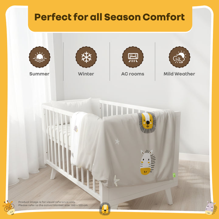 Softkins Baby Comforter 100% Cotton Baby Blanket With Ultra-Soft Dual Side Comfort