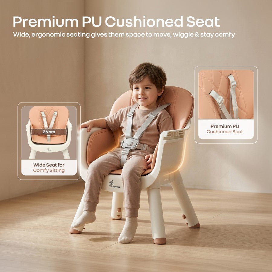 Cherry Berry Multi High Chair For Kids - Soft Peach