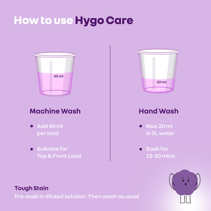 Hygo Care Baby Clothes Liquid Detergent Refill Pack 1000ml, Machine & Hand Wash Compatible