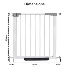 Safeguard Baby Safety Gate for Kids with Two-Way Auto-Close, No-Drill, Retractable Design & Adjustable Lock