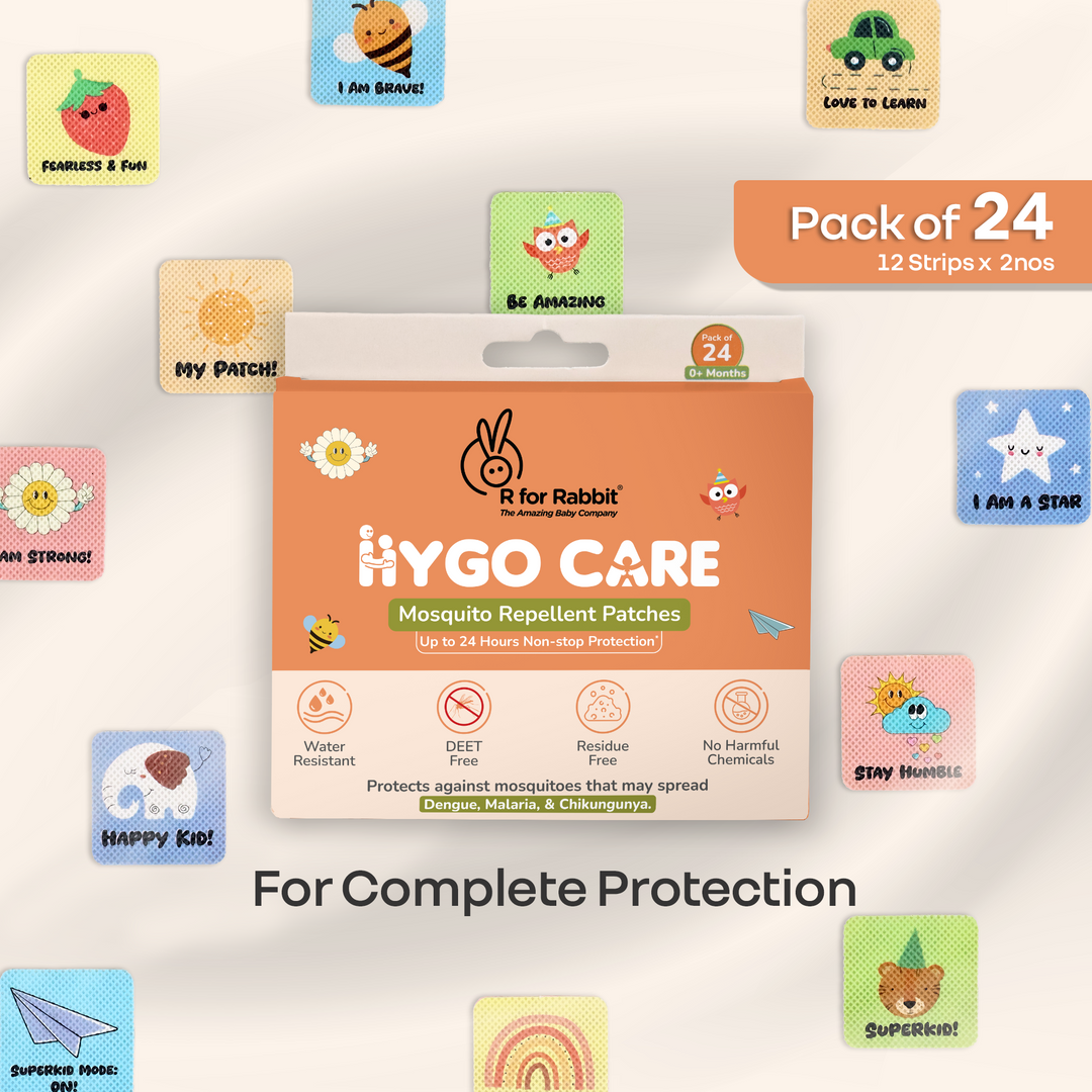Hygo Care Mosquito Repellent Patches - Non-Toxic & DEET-Free Protection for Babies & Toddlers - White
