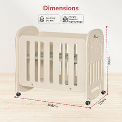 Dream N Play Baby Cot 2-in-1 Multipurpose Converted From Cot into a Rocking Cot