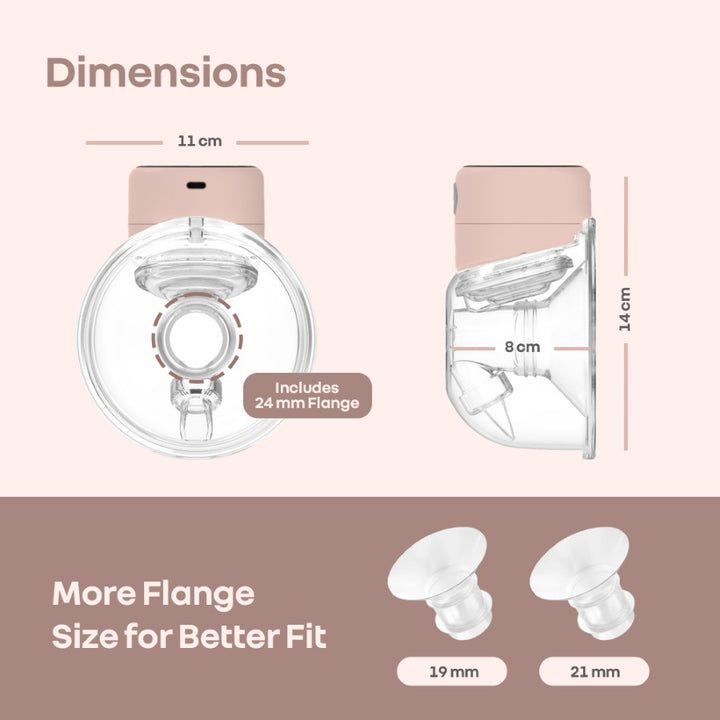Lactella Flexi Breast Pump - Hands-Free & Rechargeable with 180ml Milk Container