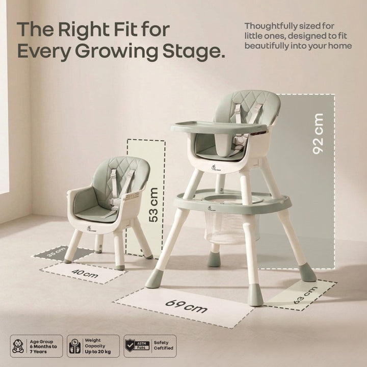 Cherry Berry Multi High Chair For Kids - Ash Grey