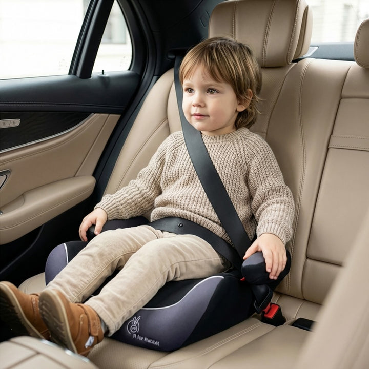 Little Jack Booster Car Seat For 3 to 12 Year Kids (Black Grey)