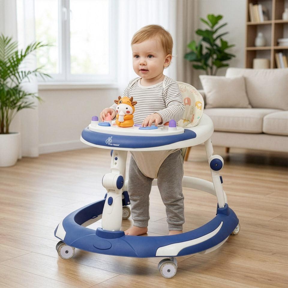 Little Feet Plus Walker - Detachable Toy Bar With Music & Light - Blue White