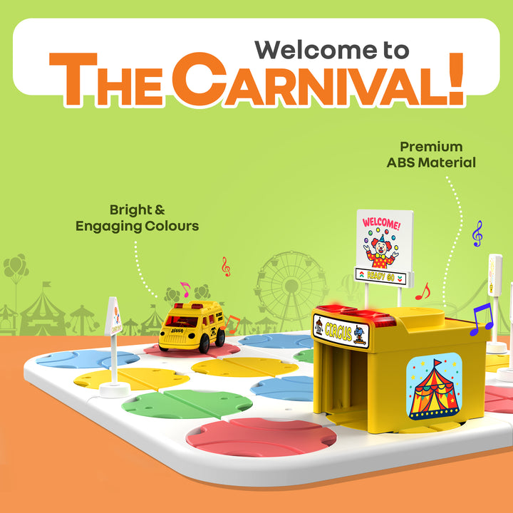 Orapple Carnival - Creative Building Toy with Tracks, Music & Lights, Ideal Gift for Kids 3+