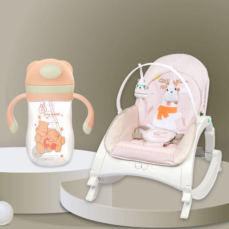 Baby Rocker Chair & Straw Sipper Bundle Combo Set - R For Rabbit