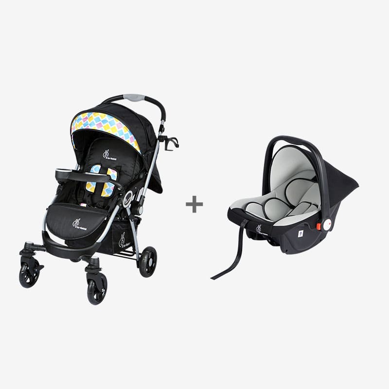 Chocolate Ride Stroller + Picaboo 4in1 Baby Carry Cot Best for Baby