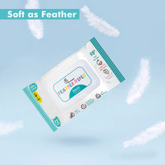 Feather Aqua Wipes With Grapefruit Seed Extract - Pack of 1