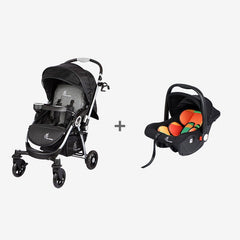 Chocolate Ride Stroller + Picaboo 4 in 1 Multipurpose Baby Carry Cot