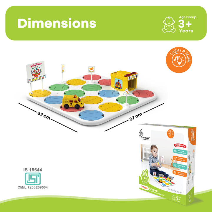 Orapple Carnival - Creative Building Toy with Tracks, Music & Lights, Ideal Gift for Kids 3+