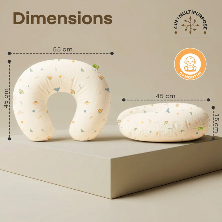 Snuggy Comfy Baby Feeding Pillow for Newborn Babies 0+ Months, Ergonomic Cotton Nursing Pillow with Tummy Time & Sitting Support