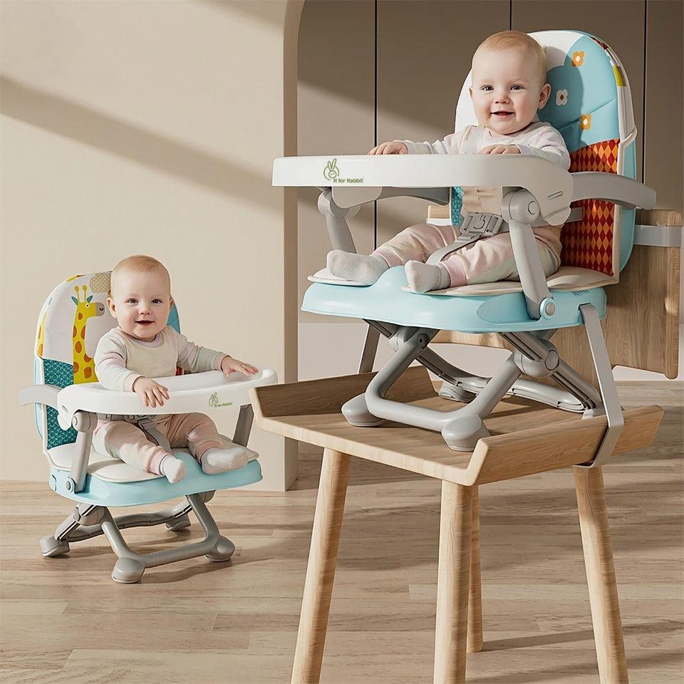 Candy Pop Booster Chair - 4 Level Height Adjustment, Light Weight, Travel Friendly - Aqua Blue