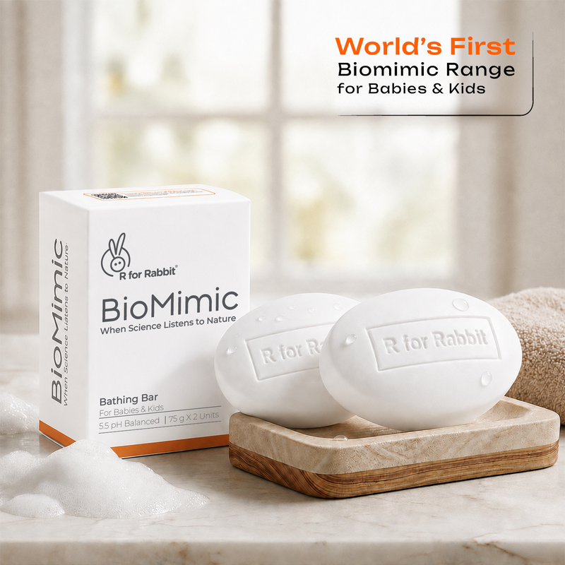 BioMimic Kids Bathing Bar - Gentle Sulphate Free Baby Soap Pack of 2