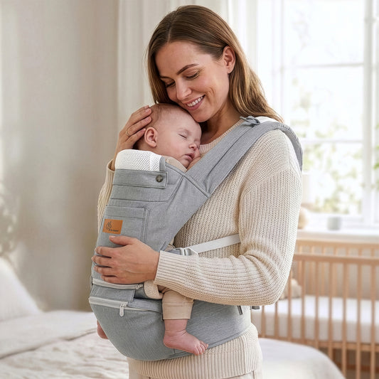 Upsy Daisy Ergo 8-in-1 Hip Seat Baby Carrier - Light Grey