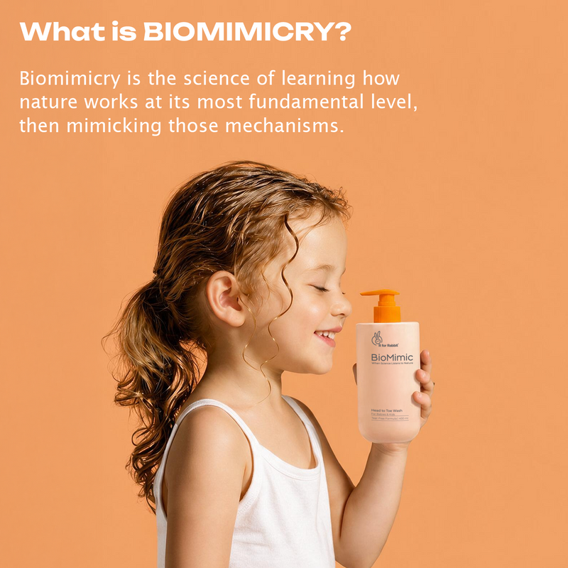 BioMimic Head to Toe Wash 400ml- Gentle Baby Body Wash for Hair and Skin