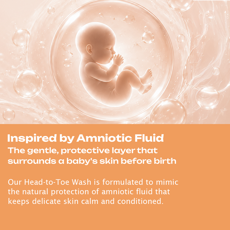 BioMimic Head to Toe Wash 400ml- Gentle Baby Body Wash for Hair and Skin