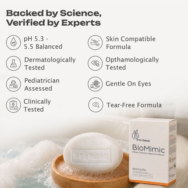 BioMimic Baby Bathing Bar - Gentle Sulphate Free Baby Soap