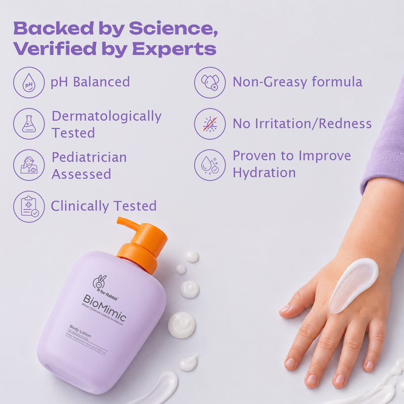 BioMimic Body Lotion for Babies - Daily Moisturising, Non-Greasy 200 ml