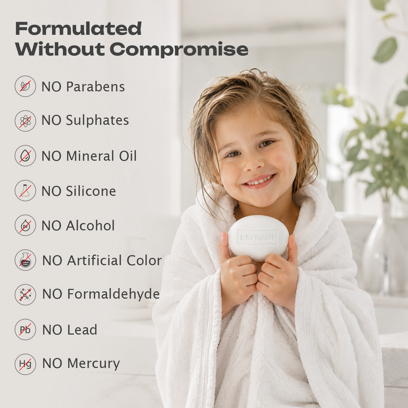 BioMimic Kids Bathing Bar - Gentle Sulphate Free Baby Soap Pack of 4