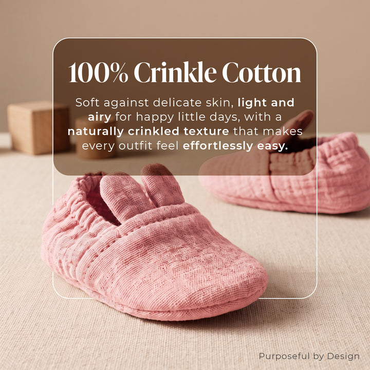 Pastelpops Dusty Rose Cotton Crinkle Footie