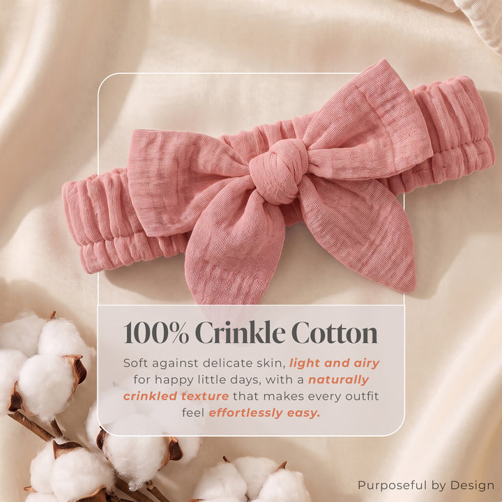 Pastelpops Multicolor Cotton Crinkle Hair Band Free Size (Design B)