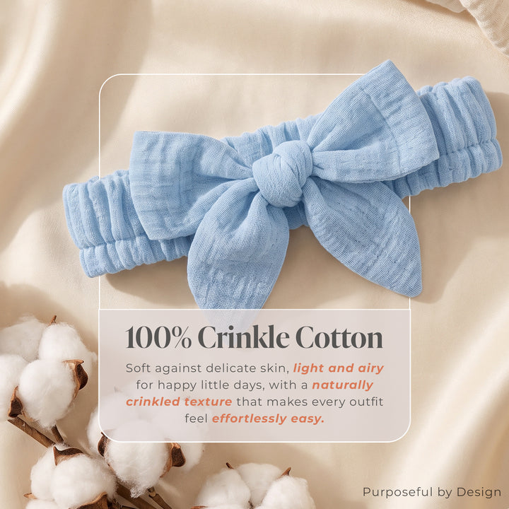 Pastelpops Multicolor Cotton Crinkle Hair Band Free Size (Design A)