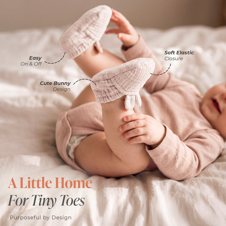 Pastelpops Off White Cotton Crinkle Footie