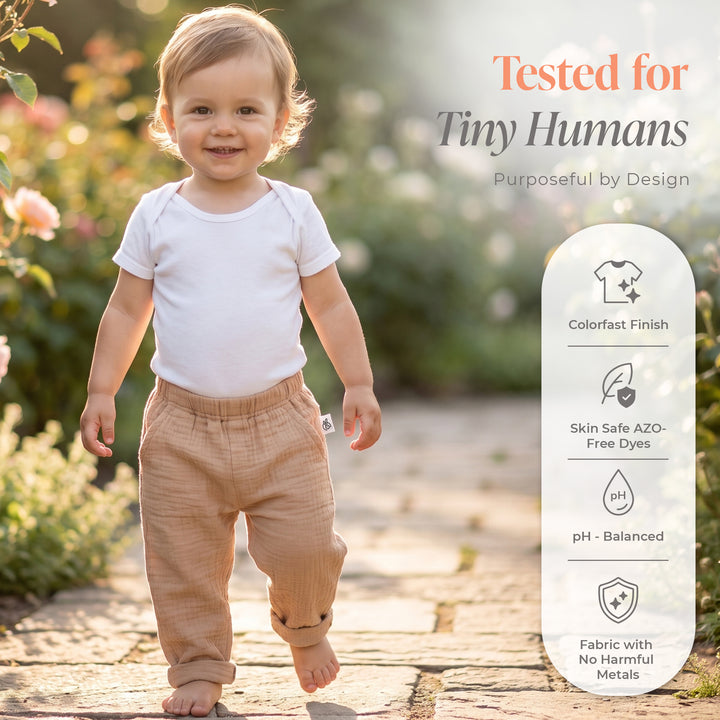 Pastelpops Beige Cotton Crinkle Safari Pant