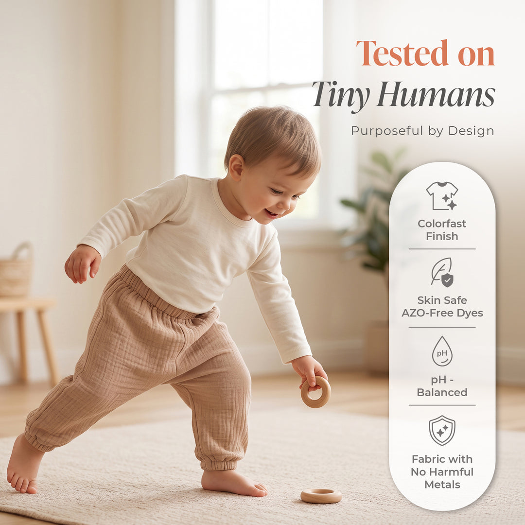 Pastelpops Beige Cotton Crinkle Diaper Pant - 2-4 Years