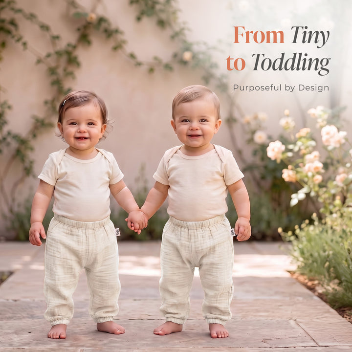 Pastelpops Off White Cotton Crinkle Diaper Pant