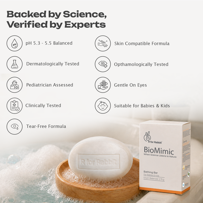 BioMimic Baby Bathing Bar - Gentle Sulphate Free Baby Soap