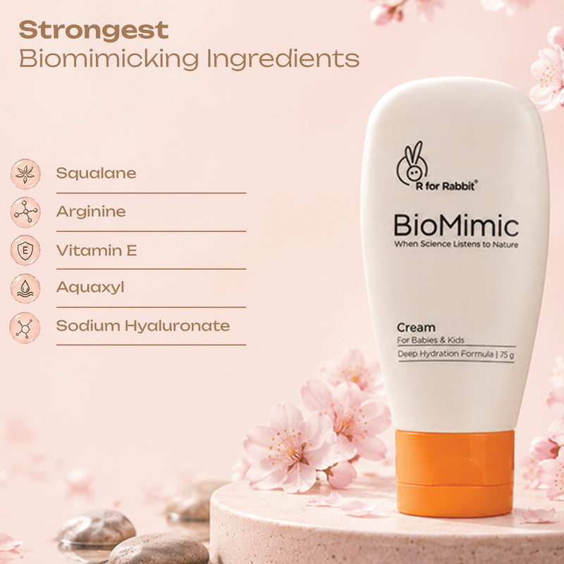 BioMimic Nourish Kit - Baby Moisturiser + Body Lotion + Face Cream for Newborns & Kids
