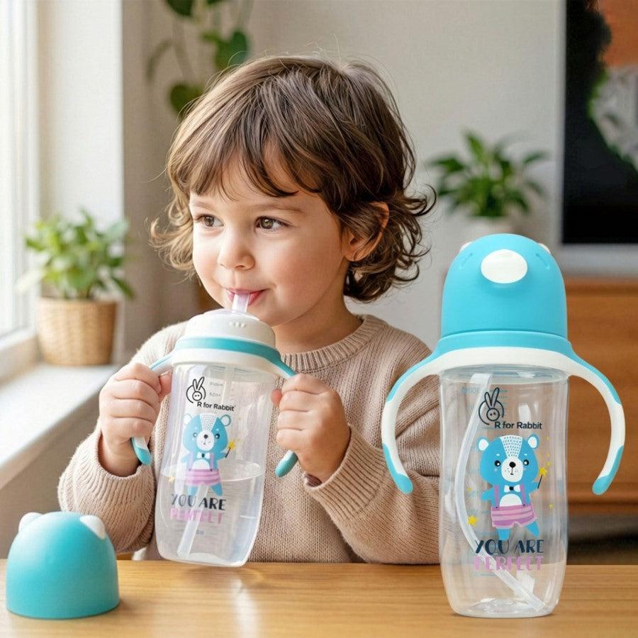 Premium Baloo Baby Straw Sipper Bottle 300 ML - Blue