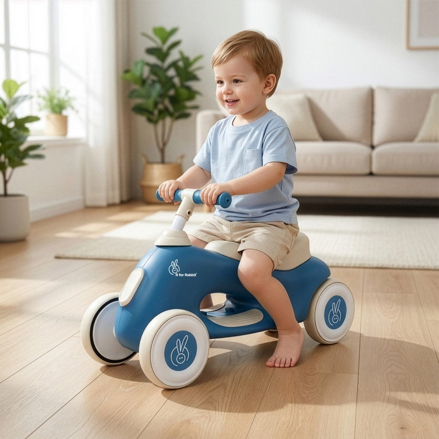 Speedster Zoomy Push Ride On Car for Kids - Blue Grey