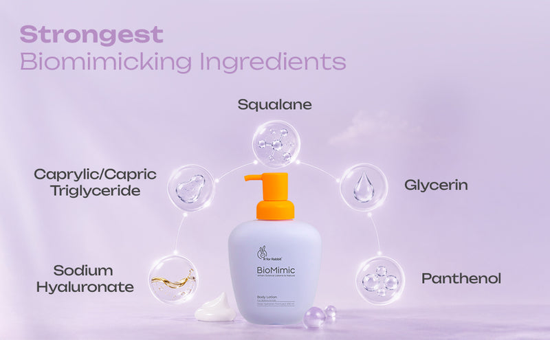 BioMimic Nourish Kit - Baby Moisturiser + Body Lotion + Face Cream for Newborns & Kids