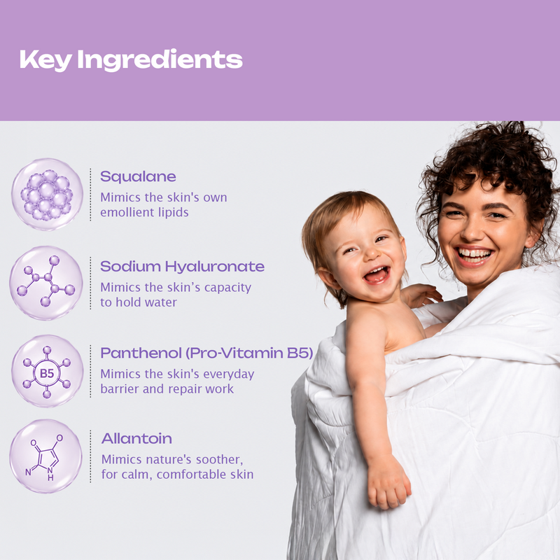 BioMimic Body Lotion for Babies 400ml - Daily Moisturising, Non-Greasy