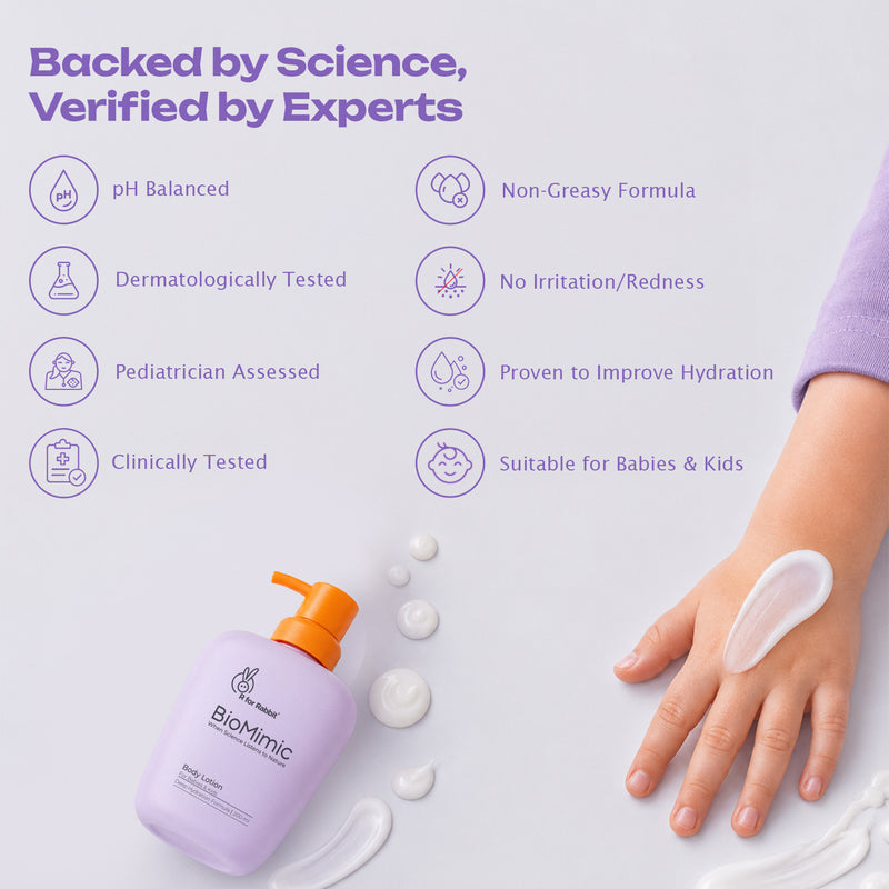 BioMimic Body Lotion for Babies - Daily Moisturising, Non-Greasy 200 ml