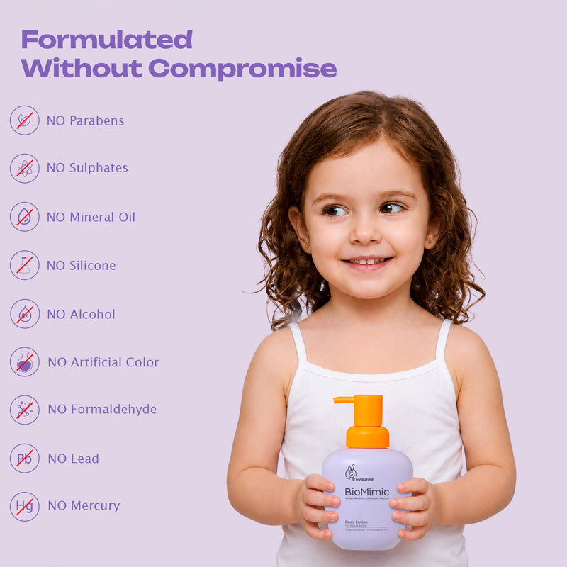 BioMimic Body Lotion for Babies - Daily Moisturising, Non-Greasy 200 ml