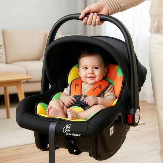 Picaboo 4 In 1 Multipurpose Baby Carry Cot Cum Car Seat With Safety Belt - Colorful