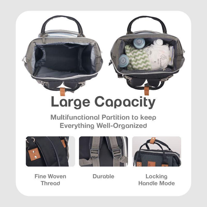 R for Rabbit Caramello Delight Diaper Bags Black Grey Baby Gear main image 0