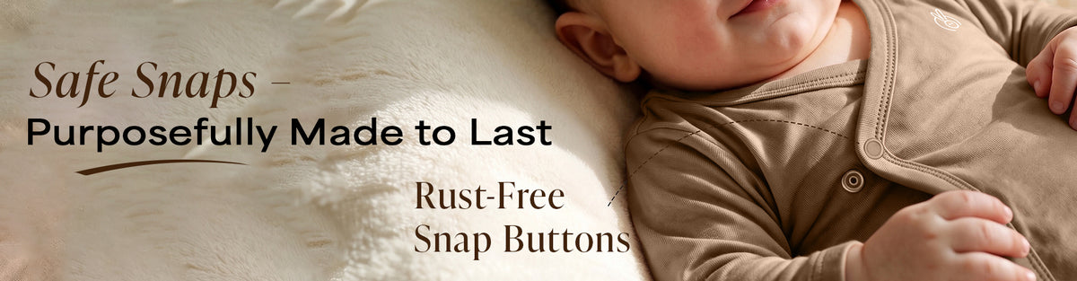 Rust-Free Snap Button Baby Clothes