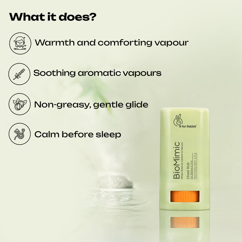 BioMimic Chest Rub for Babies - Soothing Baby Cold Rub With Eucalyptus and Lavender