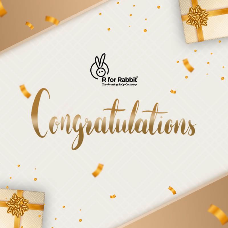 Congratulations Gift Card – R for Rabbit