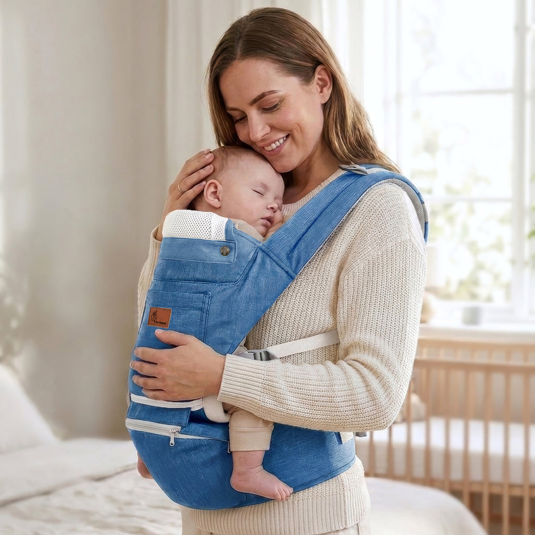 Upsy Daisy Ergo 8-in-1 Hip Seat Baby Carrier - Denim Blue