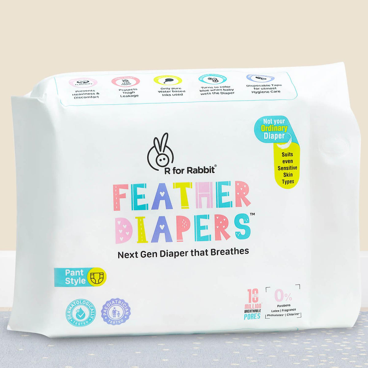 Buy R FOR RABBIT FEATHER DIAPER TAPED STYLE PANTS SIZE XS NEWBORN BABY OF  05 KG PACK OF 22 Online  Get Upto 60 OFF at PharmEasy
