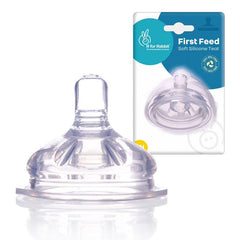 First Feed Soft Silicone Teat for R for Rabbit Steebo Giffy Stainless Steel Bottles (Spare Parts)