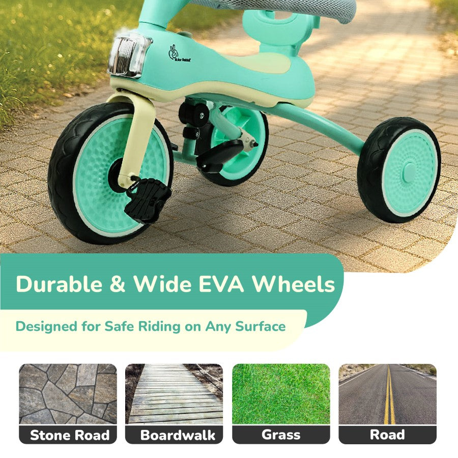 Peter Rabbit Trike Tiny Toes Karizma Tricycle (Green Cream) Premium Smart Trike For ...
